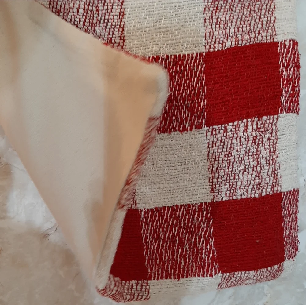 West Elm Buffalo Check Linen Pillow Cover